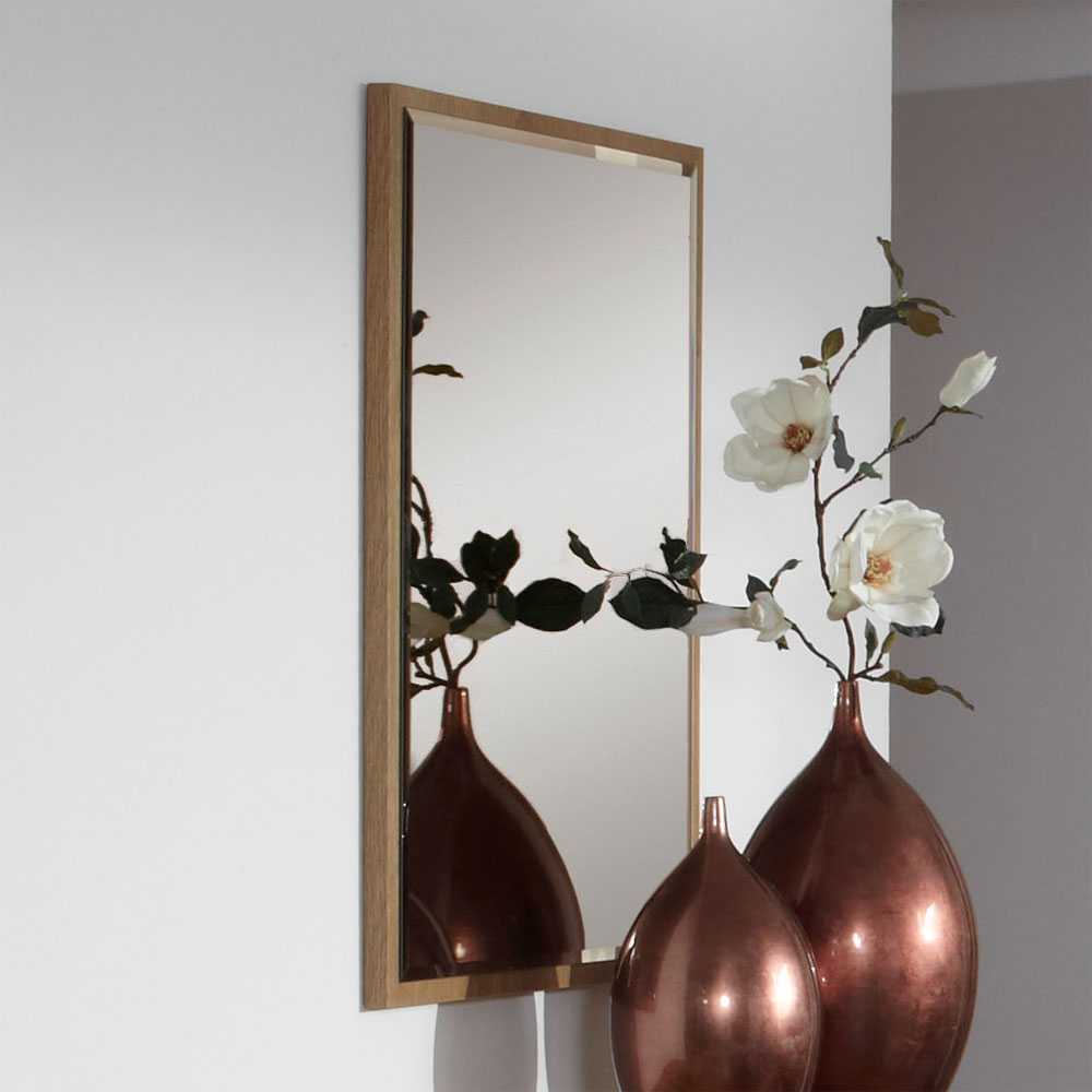 Flurspiegel mit Rahmen Spiegel Eiche modern Holzrahmen Schlicht modern Flur Wohnzimmer