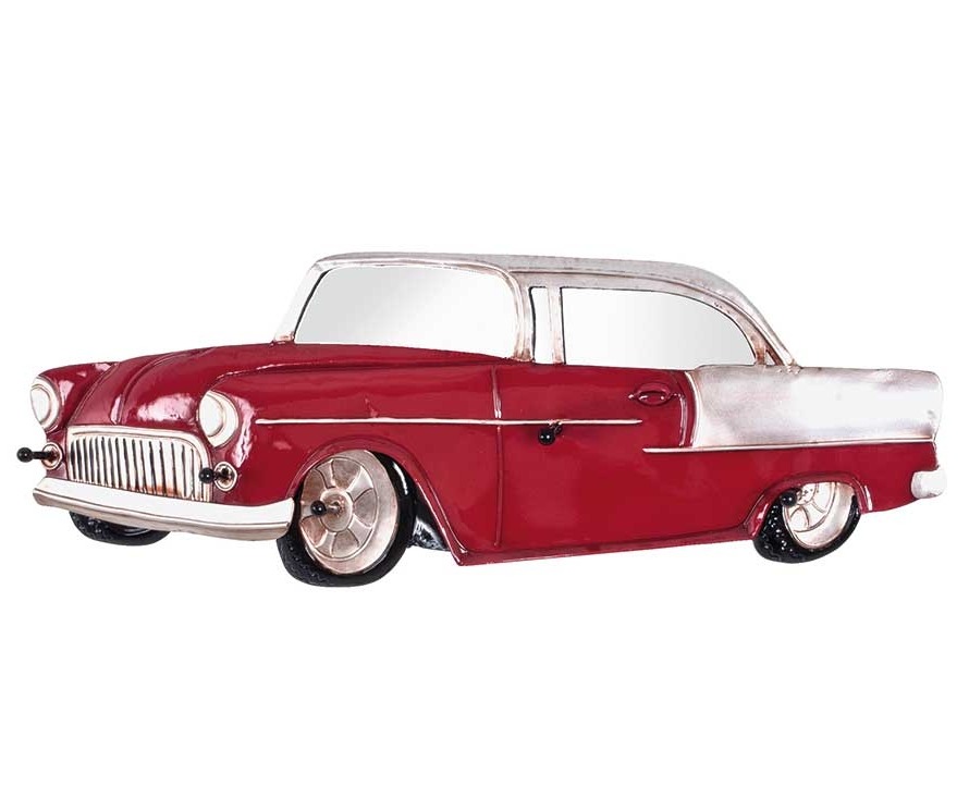 Retro Spiegel rotes Auto Cadillac Garderobenleiste als Auto Rot Silber Barspiegel