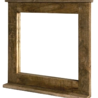 Rustikaler Flurspiegel mit Ablage – Landhausstil aus Massivholz