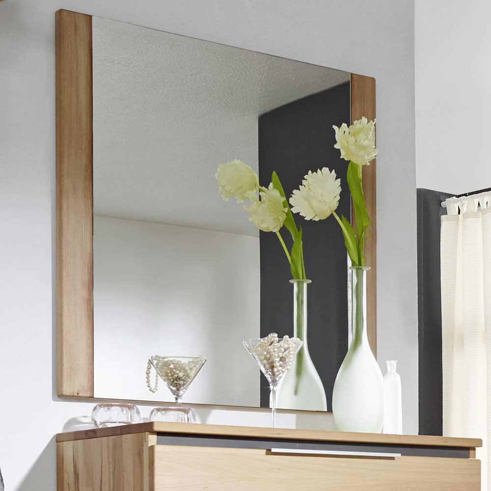 Schöner Garderobenspiegel aus Kernbuche massiv 80 cm Buche Holz Wandspiegel elegant Landhaus Spiegel