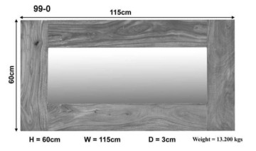 Spiegel Akazie 115x3x60 white stone getüncht NATURE WHITE #01