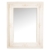 Wandspiegel im Barock Design Weiß Holzrahmen - Aus Massivholz und Spiegelglas - Im Vintage Look - In Cremefarben