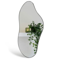 Asymmetrischer Spiegel 98×45 cm dekorativer Wandspiegel mit Rahmen für Wohnzimmer Schlafzimmer