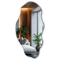 Einzigartiger Wandspiegel 45×90 cm Spiegel Unregelmäßige Wellenförmige Organische Form