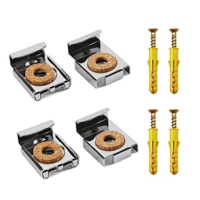 Spiegelhalterungsset Höhenverstellbar Spiegelaufhängungen Clips Set für Bad- und Zimmerspiegel