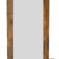 Spiegel Massiv Holz Wandspiegel rustikaler Holzrahmen 90×55 cm Garderobenspiegel Flurspiegel