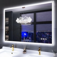 Moderner Badspiegel mit Beleuchtung 100×70 cm – LED-Badezimmerspiegel mit Bluetooth, Anti-Beschlag & dimmbarer Farbtemperatur