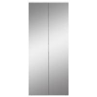 Großer Schuhschrank mit Spiegel Lincoln weiß B/H/T: ca. 80x190x35 cm