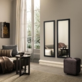 Wandspiegel Standspiegel Smart 140 x 50 cm Schwarzer Rahmen Spiegel